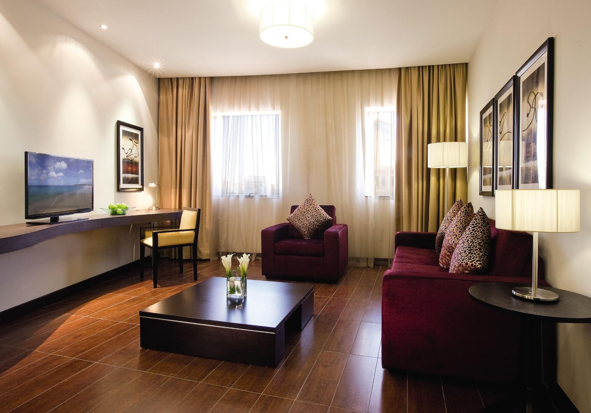 Moevenpick Hotel Apartments Al Mamzar Dubaj Exteriér fotografie Living room